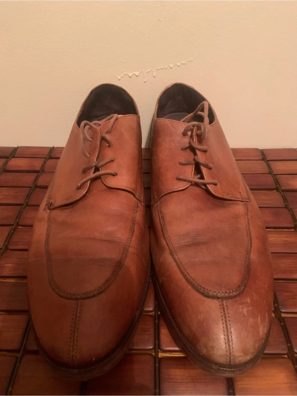 Cole Haan Men's Leather Derby in Tan Brown size 10